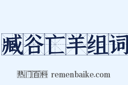 臧谷亡羊组词是什么意思的图片